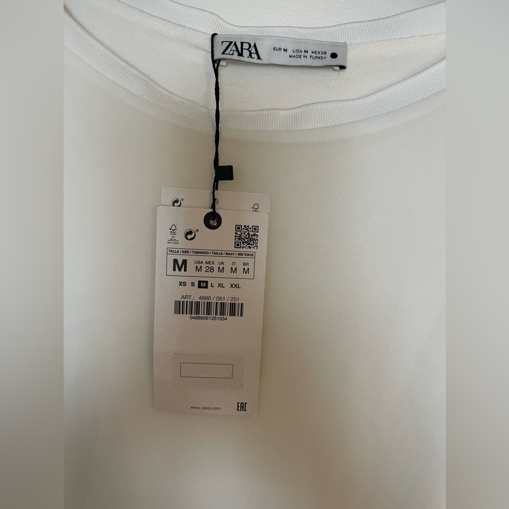 Zara sheer pleated sleeves blouse - Picture 4 of 5